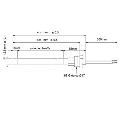 Résistance Bougie 3.8G 10-153-250