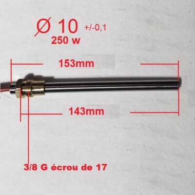 Résistance Bougie 3.8G 10-153-250