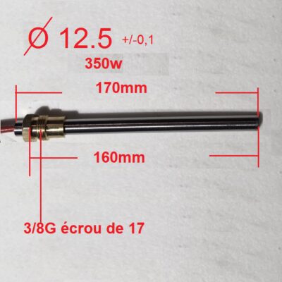 Résistance Bougie 3.8G 12.5-170-350