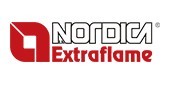Logo de la marque Nordica Extraflame avec un design simple et moderne.